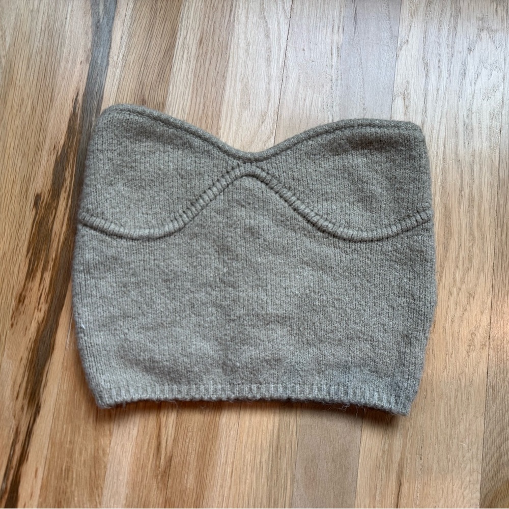 Zara Beige Knit Sweater Corset